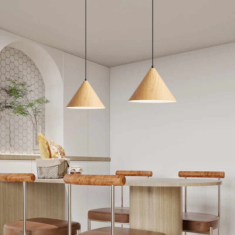 Suspension bois grain simple moderne jap vintage bar