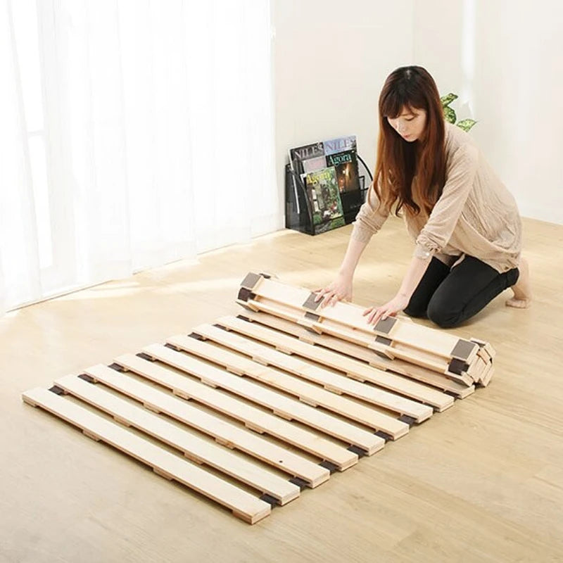 lattes de support en bois massif style japonais pour cadre de lit