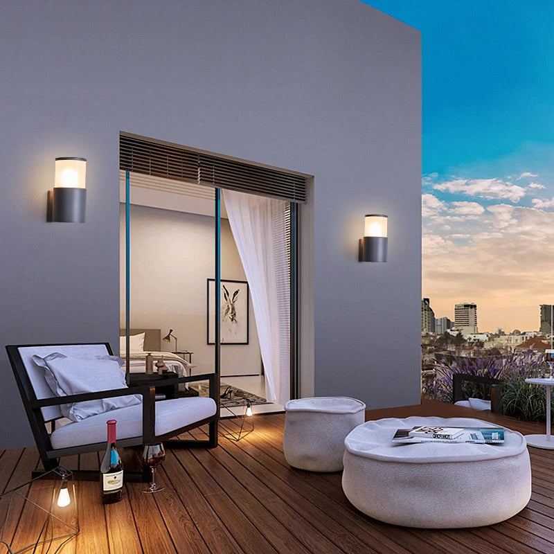 Applique extérieure 110V balcon éclairage mural hôtel paysage lampe terrasses jardins boutique allées porte poteaux étanche applique murale