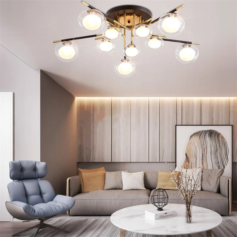 plafonniers nordiques simples luxe décoration maison luminaires suspendus