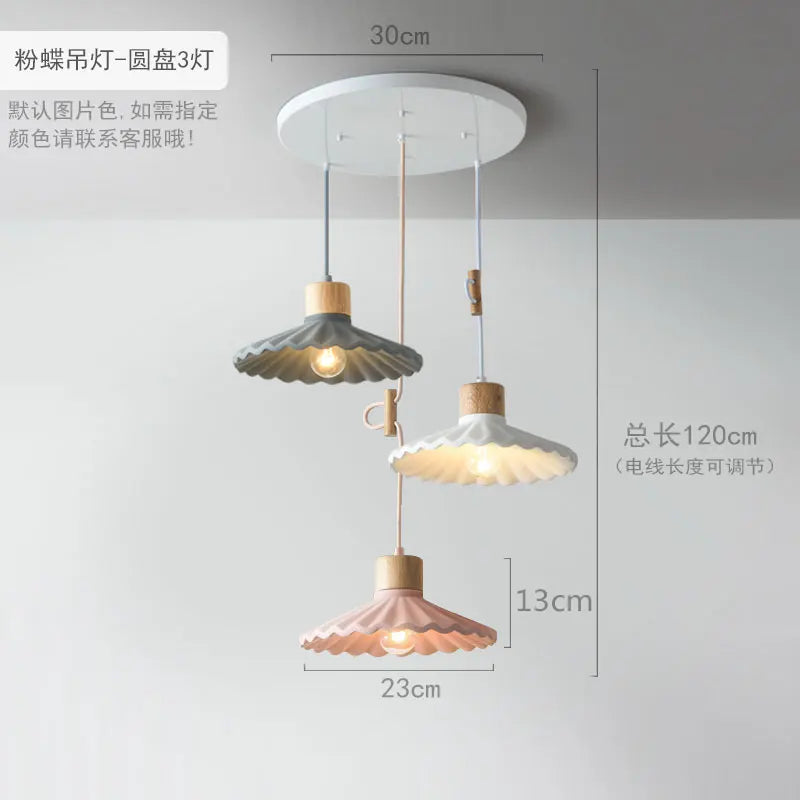 suspension simple moderne led en ciment nordique