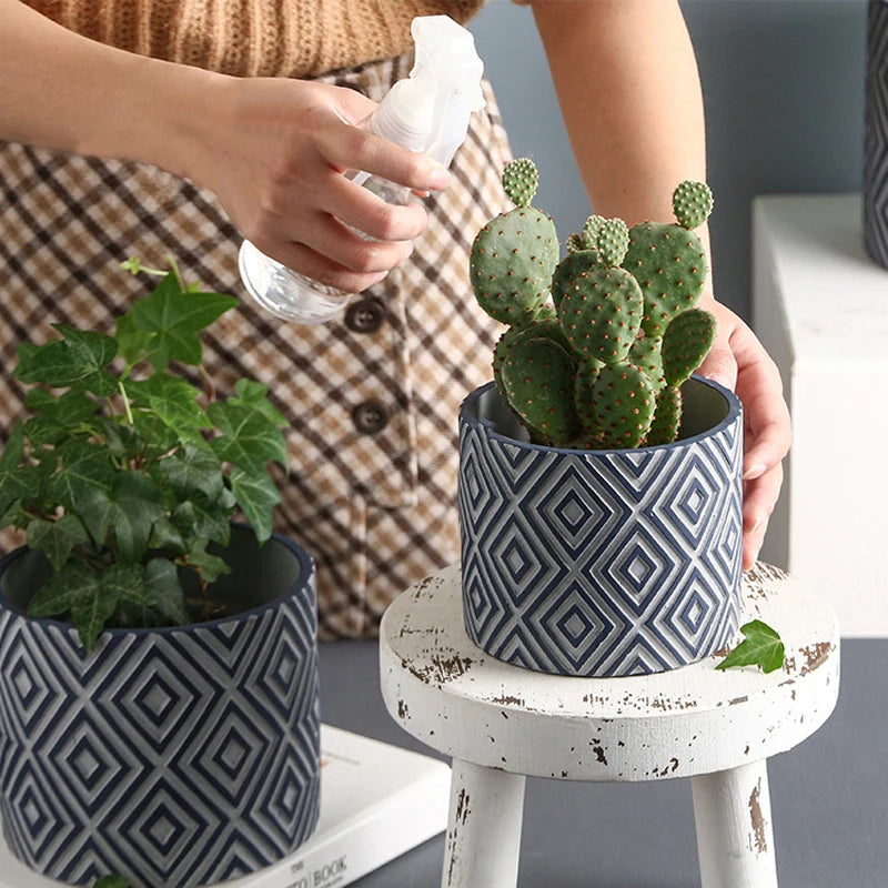 moule en silicone pour fabriquer des pots de fleurs décoratifs