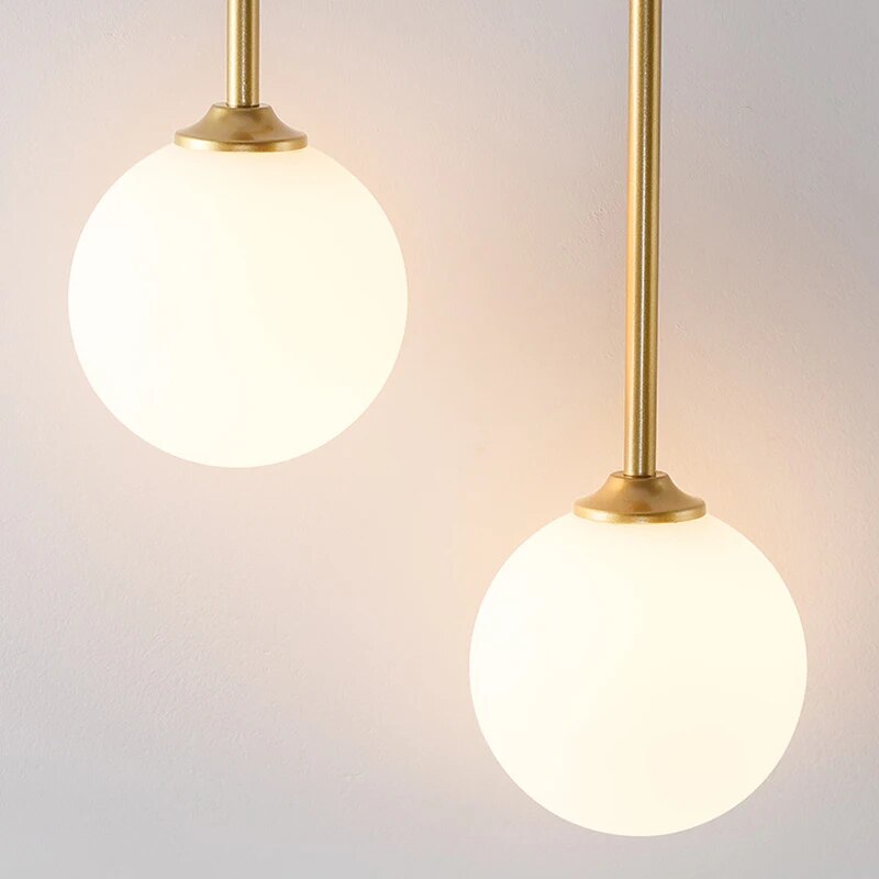 Applique murale LED moderne en verre laiteux