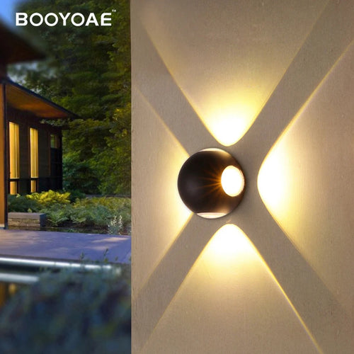 Applique murale extérieure LED moderne noir jardin porche forme IP65 110 V 220 V extérieur numéro de maison lumière étanche éclairage mural