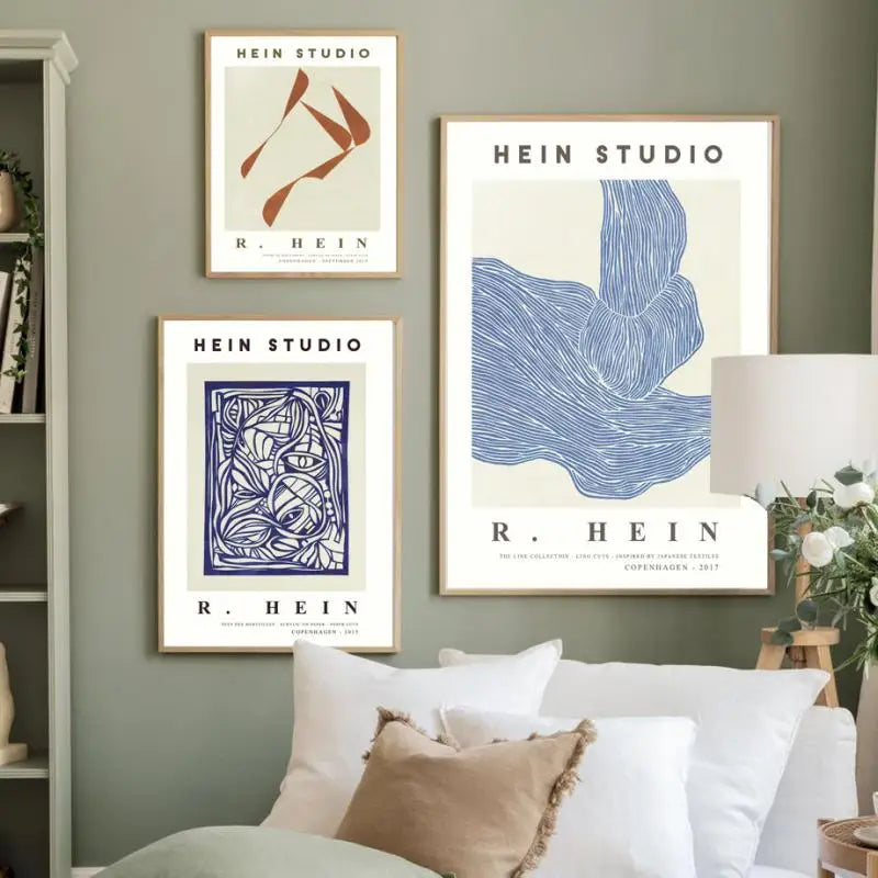 art mural abstrait géométrique moderne pour décoration intérieure