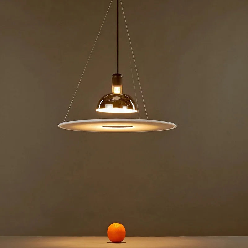 lustre d'art design italien rond moderne soucoupe volante