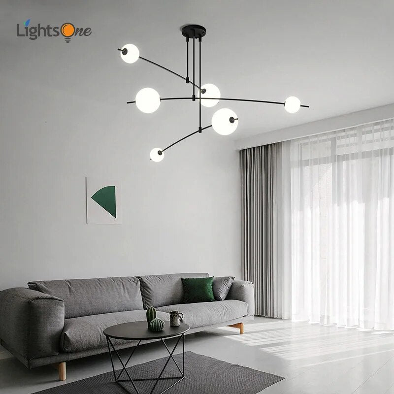 Lustre design à branches minimaliste nordique