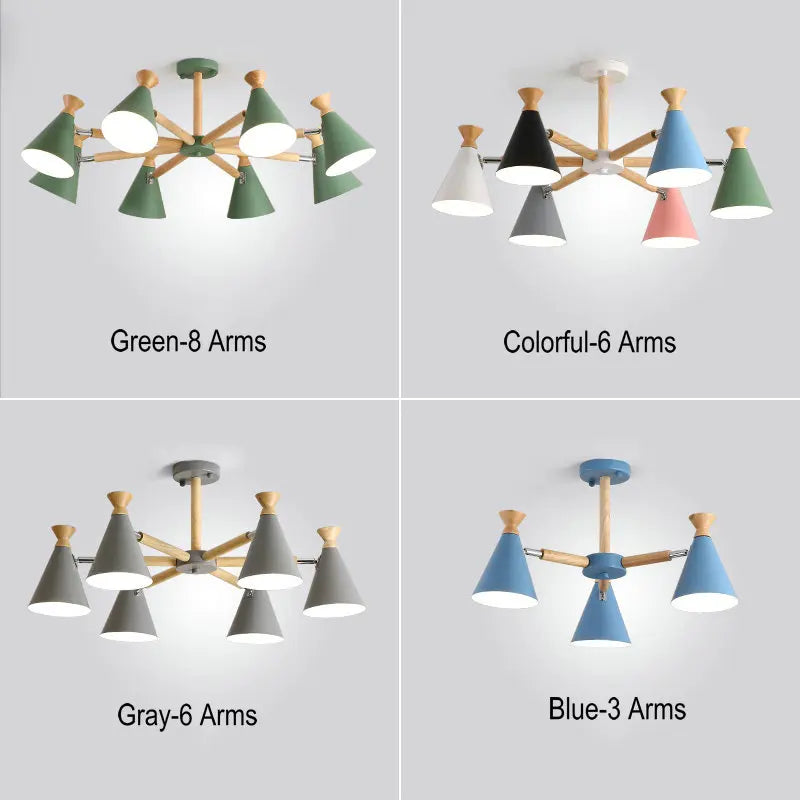 suspension nordique en bois pour décoration intérieure