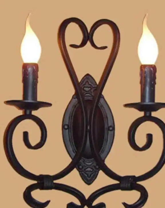 applique murale antique en métal avec miroir décoratif