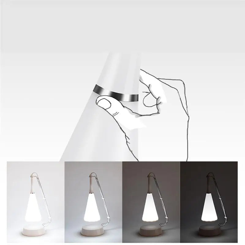 lampe de table led tactile rechargeable avec haut-parleur bluetooth et veilleuse