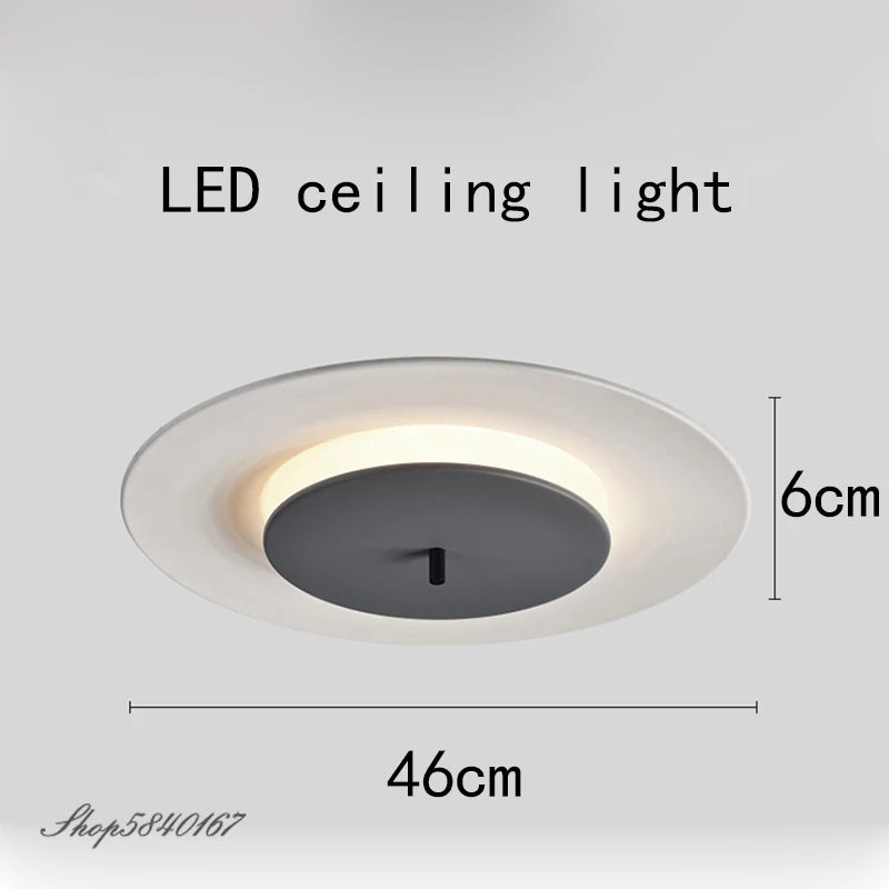 plafonnier simple disque led avec couverture suspendue