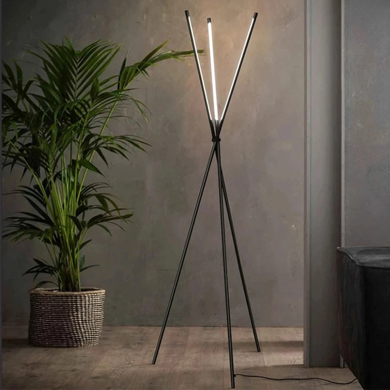 lampadaire led trépied style nordique pour lecture et intérieur