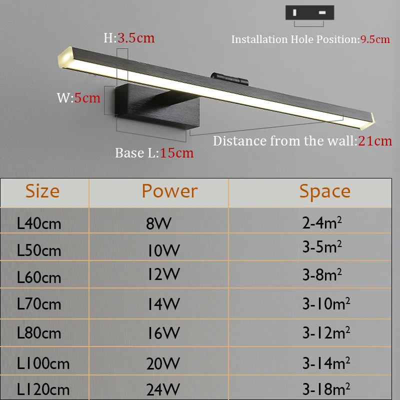 tés Applique murale LED pour salle de bains salon lampes de chevet moderne miroir avant lumière appliques murales LED lumières AC220V110V
