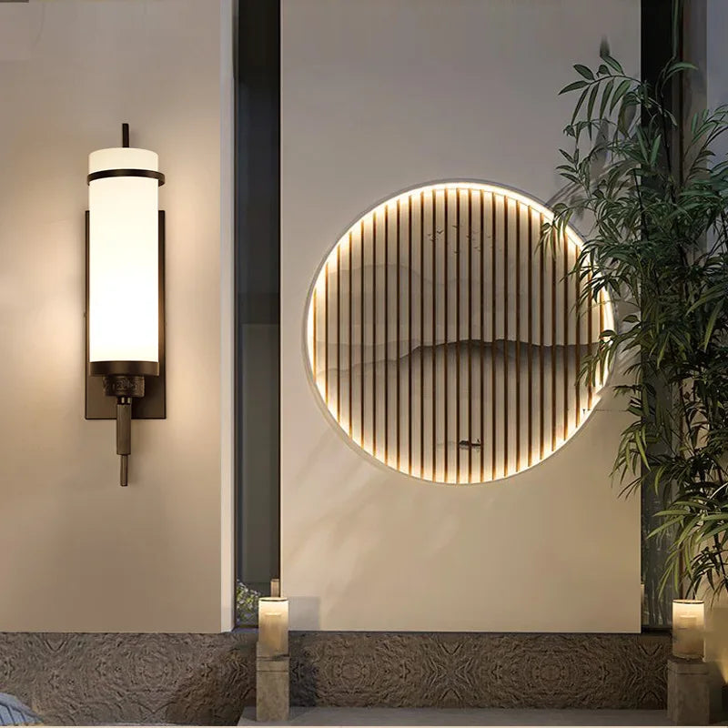 Applique murale lampe moderne minimaliste lampe de chevet chambre salon TV fond balcon couloir éclairage Style chinois