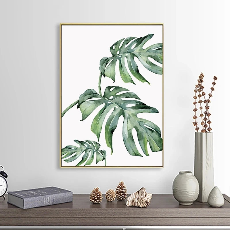 plante tropicale moderne art mural scandinave décoration intérieure