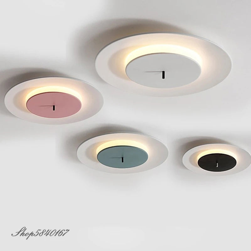 plafonnier simple disque led avec couverture suspendue
