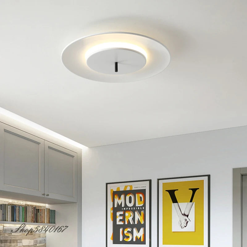 plafonnier simple disque led avec couverture suspendue