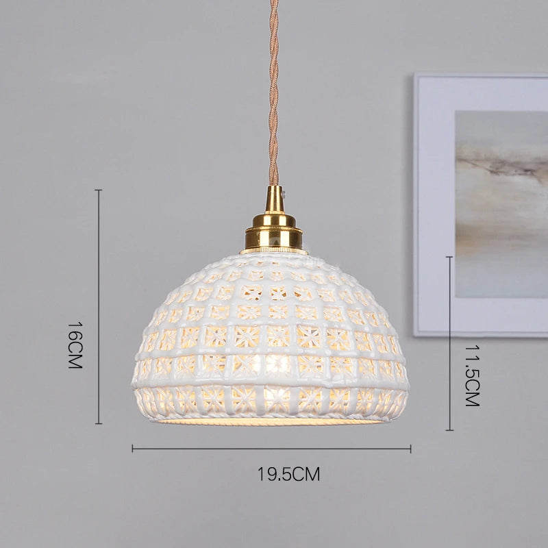 suspension modernes en céramique led pour décoration hoem