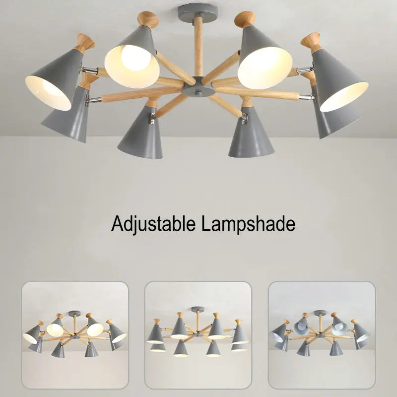 suspension nordique en bois pour décoration intérieure
