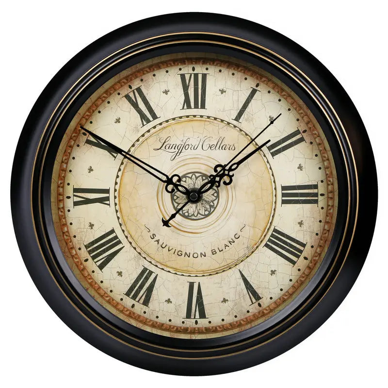 horloge murale silencieuse rétro style shabby chic décoration intérieure