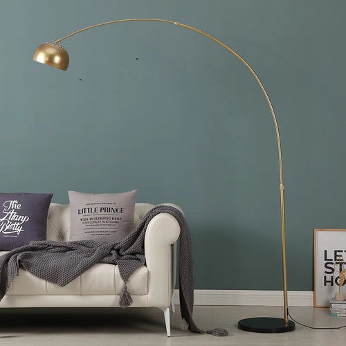 lampadaire nordique led en fer simple avec base en marbre