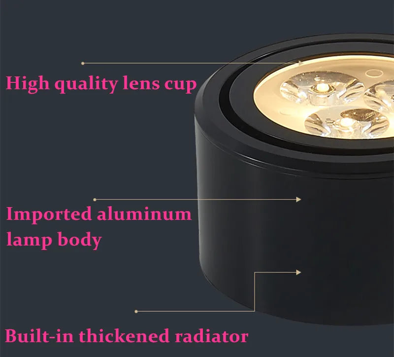 Spot monté en Surface downlight COB Led éclairage intérieur