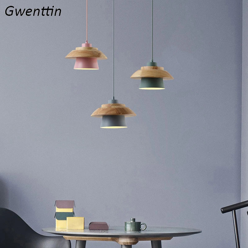 suspension en bois pour éclairage moderne et décoration