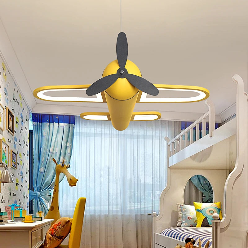 lustre led moderne en forme d'avion pour bébé garçon