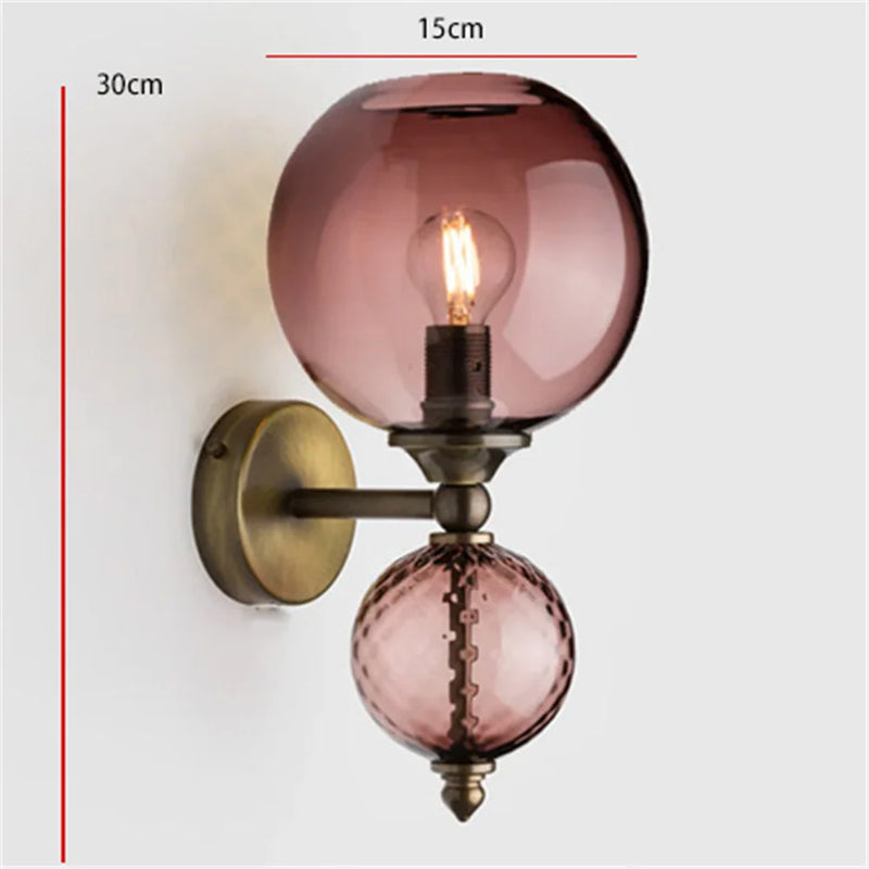 Applique murale LED en forme de bulle de verre