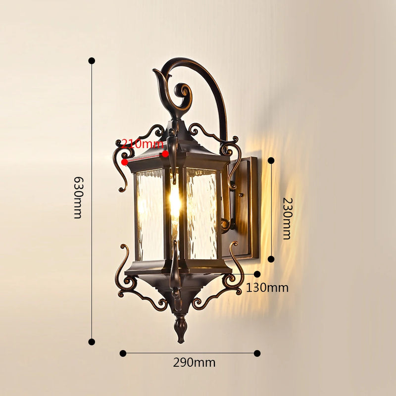 applique murale extérieure rétro pour éclairage de jardin et patio