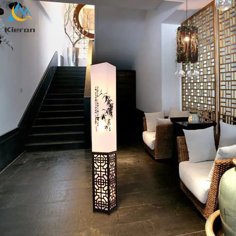 Lampadaire Moderne Simple En Bois Massif LED