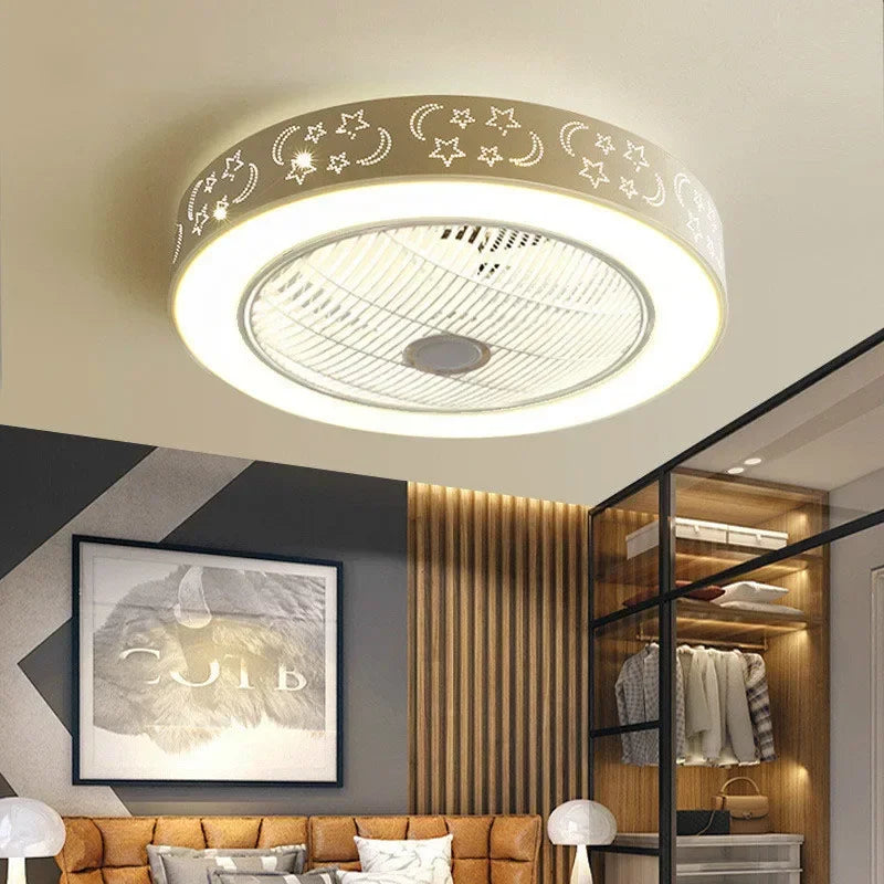 ventilateur de plafond moderne avec lumière led et télécommande
