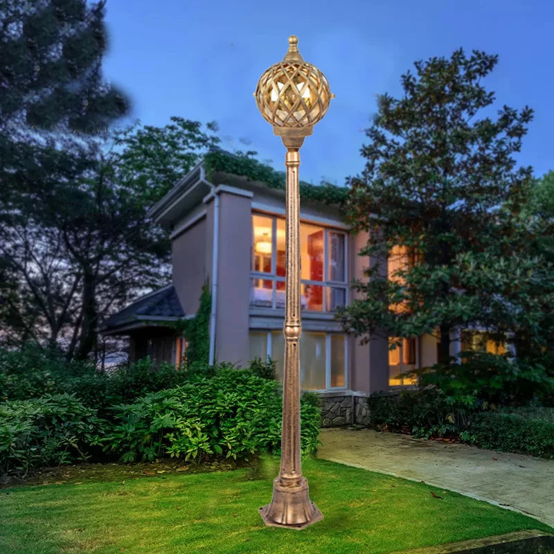 lampadaire de jardin à tête unique en led décoratif