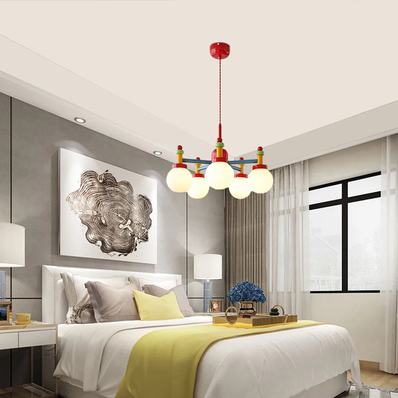 lustre moderne en métal et verre pour foyer restaurant