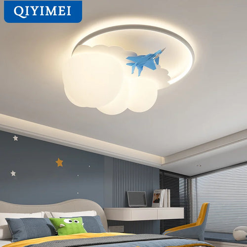 lustre moderne led pour enfant en forme d'avion