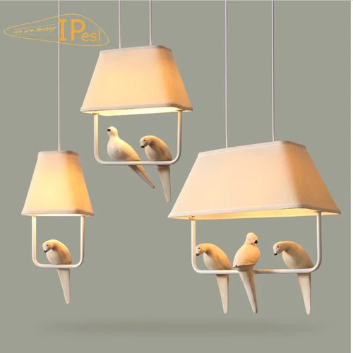 suspension led art oiseau pour décoration hôtel