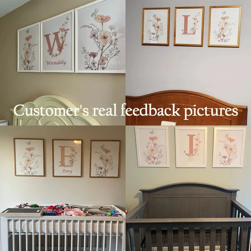 affiche personnalisée fleur sauvage décoration murale pour enfant