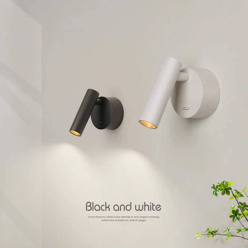 lampe de lecture rotative minimaliste pour hôtel nordique