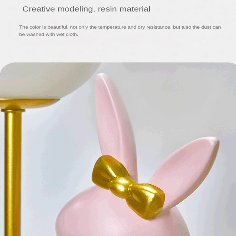 lampe de table design nordique luxe en forme de lapin