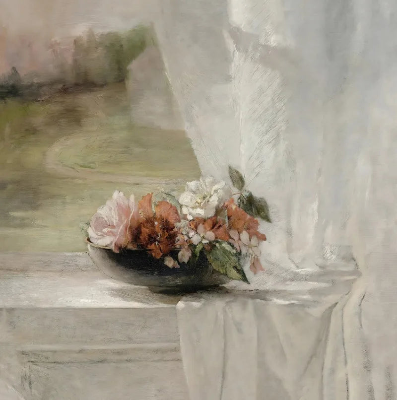 affiche vintage nature morte prairie tournesols et fleurs sauvages