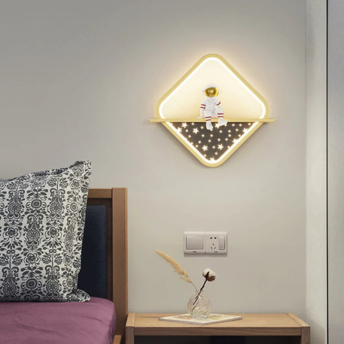 lampe de chevet lune astronaute décor minimaliste moderne