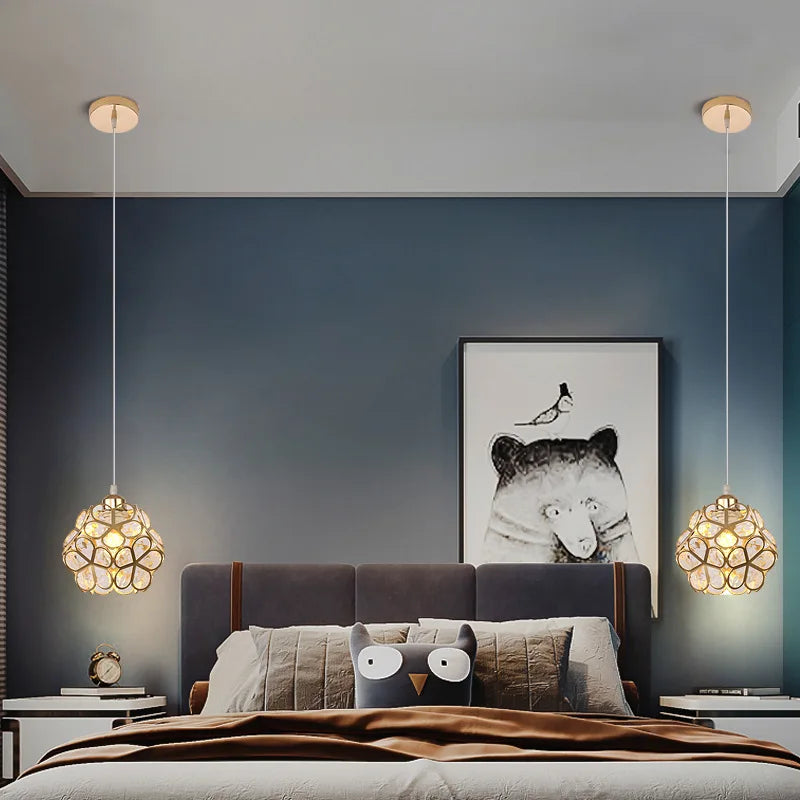lampe de plafond led moderne à tête unique macaron en forme de pétale