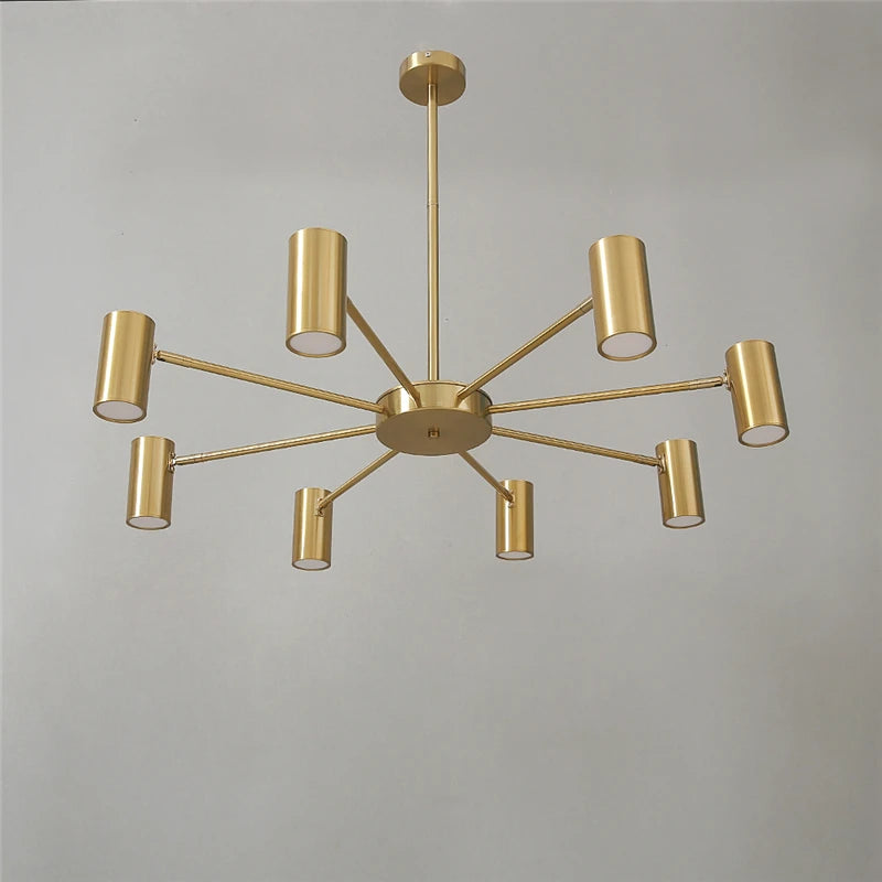 lustre nordique minimaliste moderne réglable multi-têtes créatif