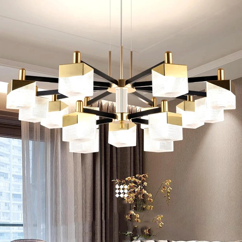 Lustres modernes salon éclairage intérieur plafonniers suspendus lustres led pour l'éclairage intérieur du salon