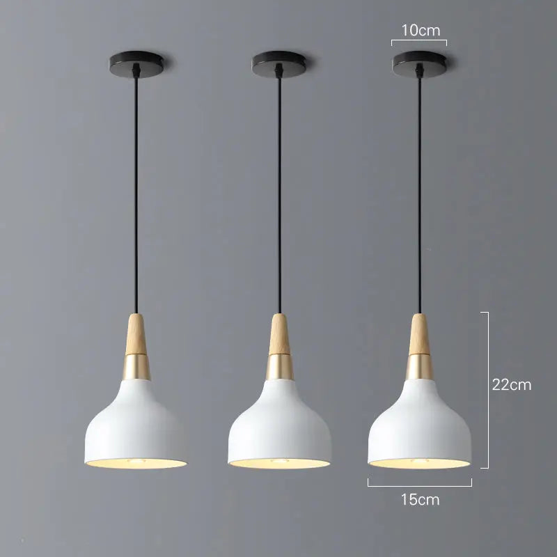 Suspension LED moderne avec abat-jour en métal coloré