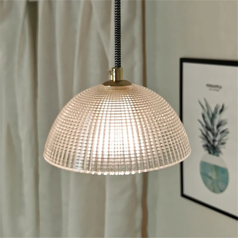 lustre moderne en verre style nordique soucoupe volante led