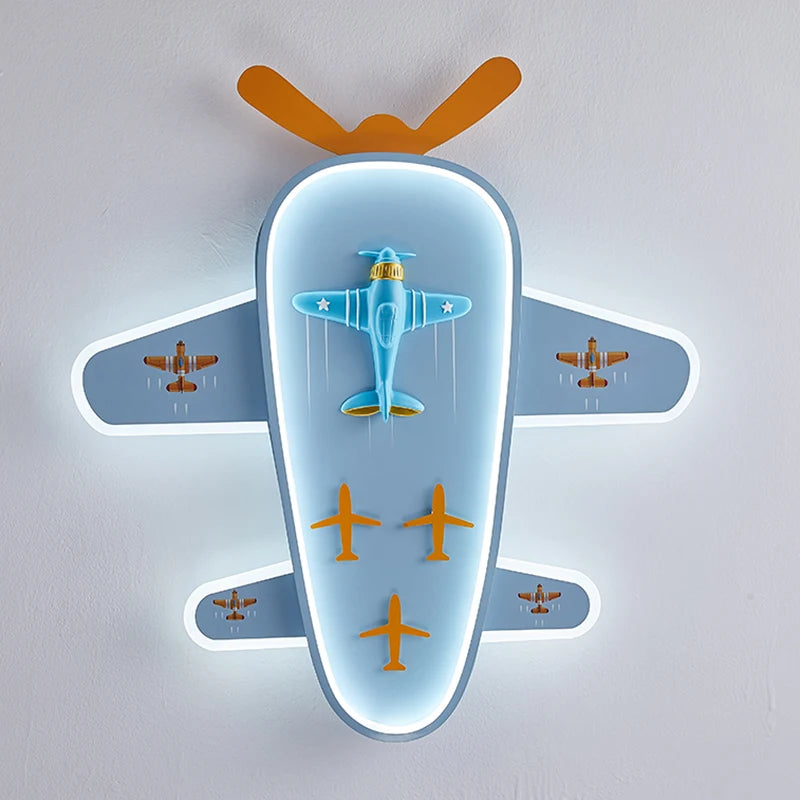 lustre avion dessin animé pour chambre d'enfant protection des yeux
