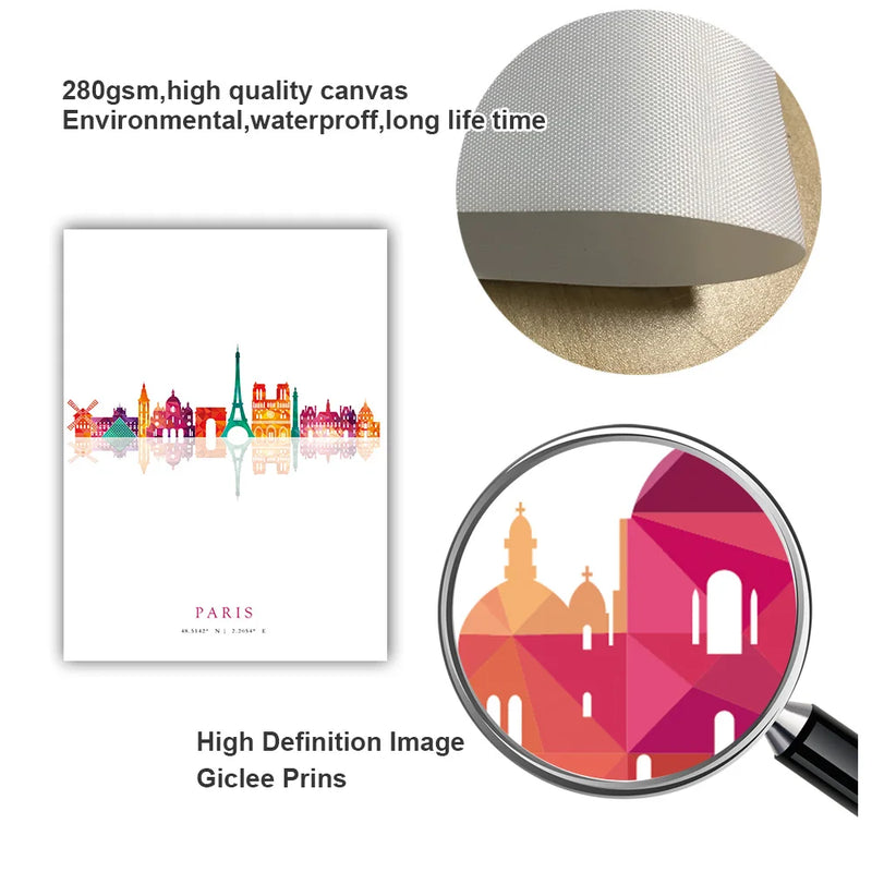 affiches et impressions skyline des grandes villes pour décoration artistique