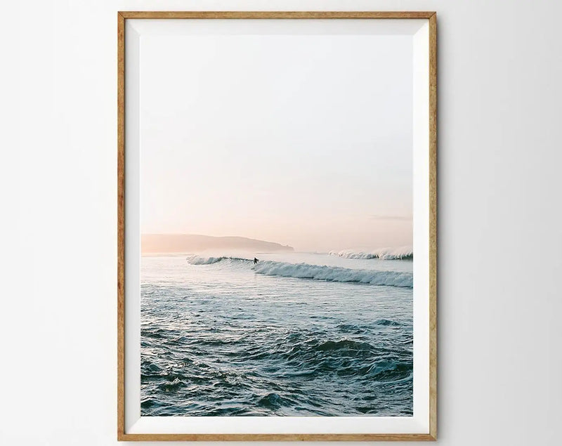 affiche de photographie de vagues art mural décoration intérieure