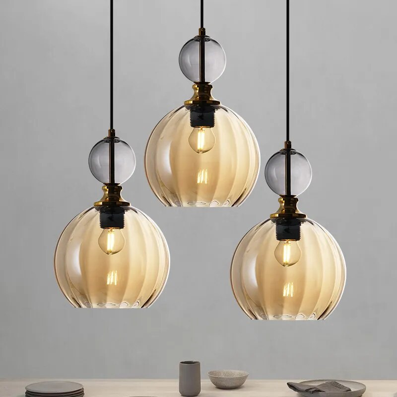 suspension bonbon verre luminaire déco maison